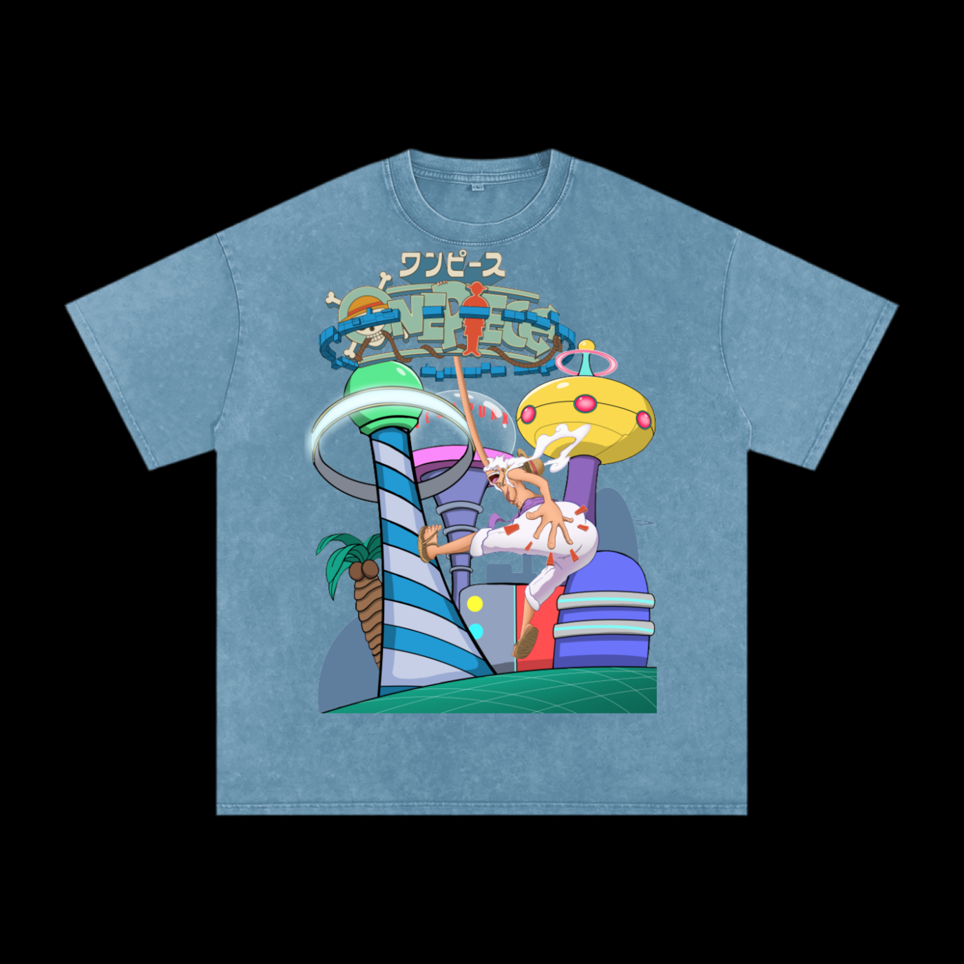 ONE PIECE EGGHEAD DOUBLED SIDED TEE