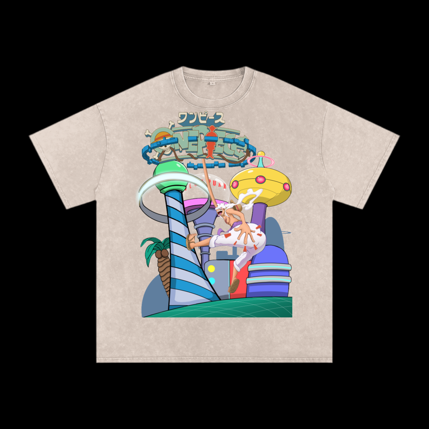 ONE PIECE EGGHEAD DOUBLED SIDED TEE