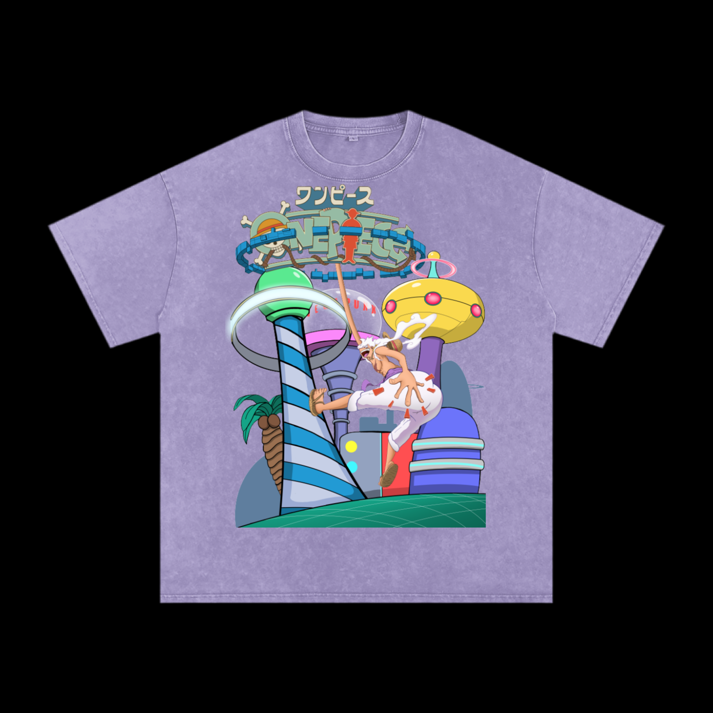 ONE PIECE EGGHEAD DOUBLED SIDED TEE