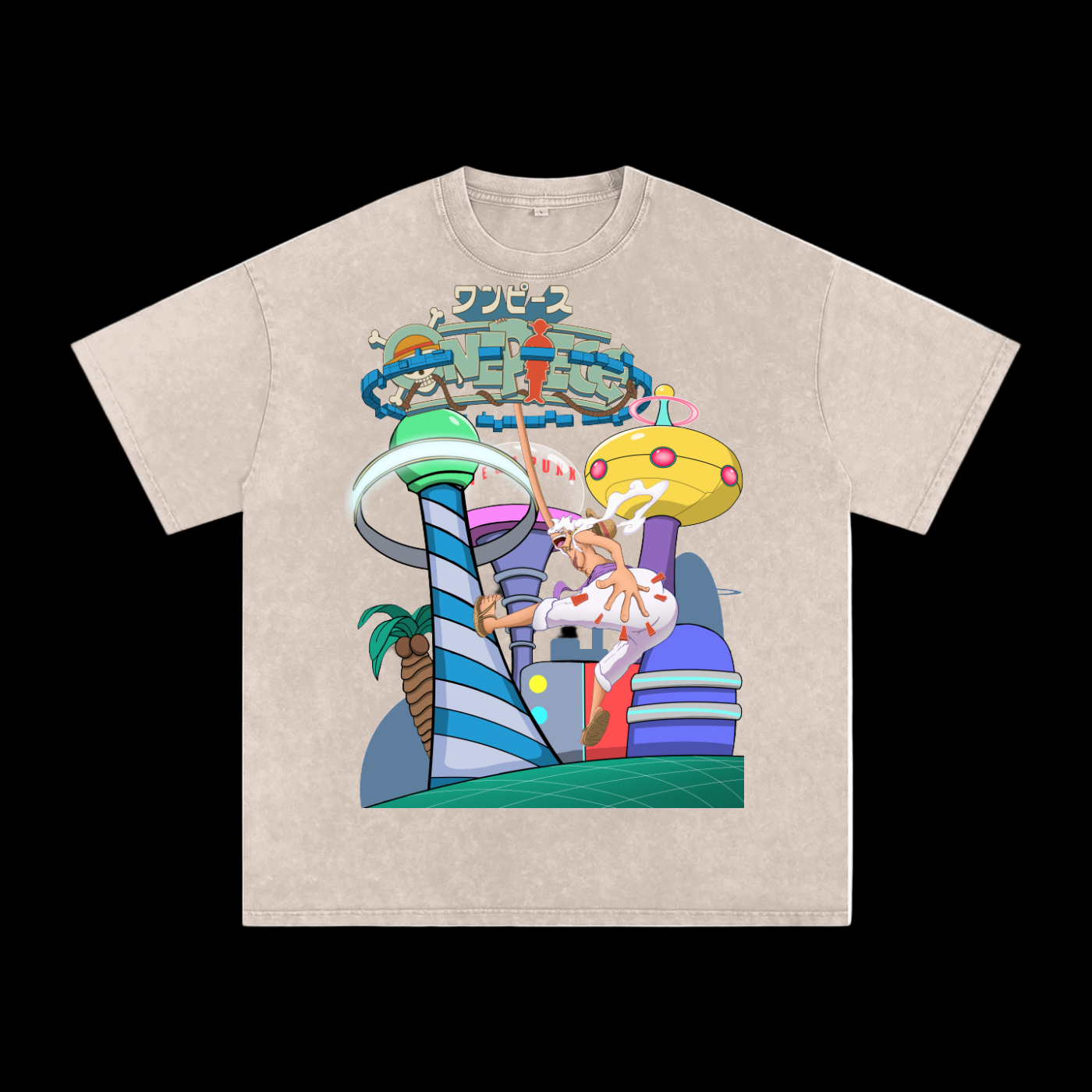ONE PIECE EGGHEAD DOUBLED SIDED TEE