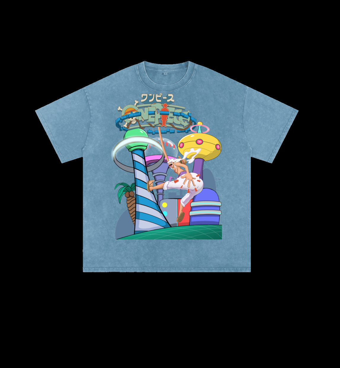 ONE PIECE EGGHEAD DOUBLED SIDED TEE