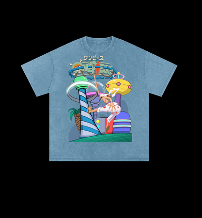 ONE PIECE EGGHEAD DOUBLED SIDED TEE